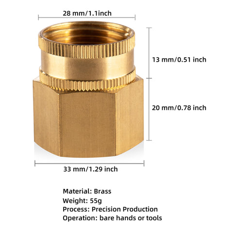 RouLiPouLi GHT to NPT adapter close-up highlights precise threading.