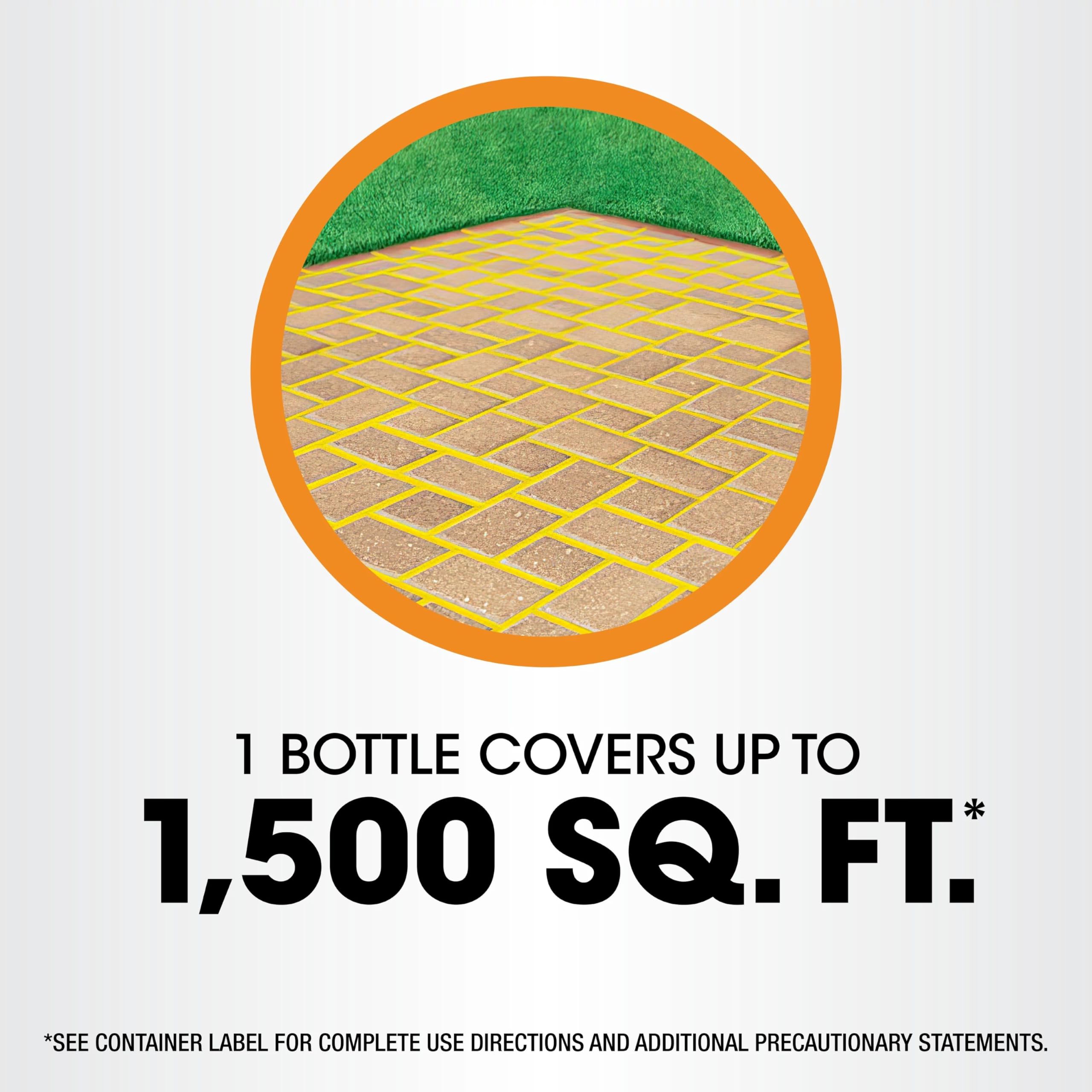 Roundup coverage up to 1,500 sq ft per bottle