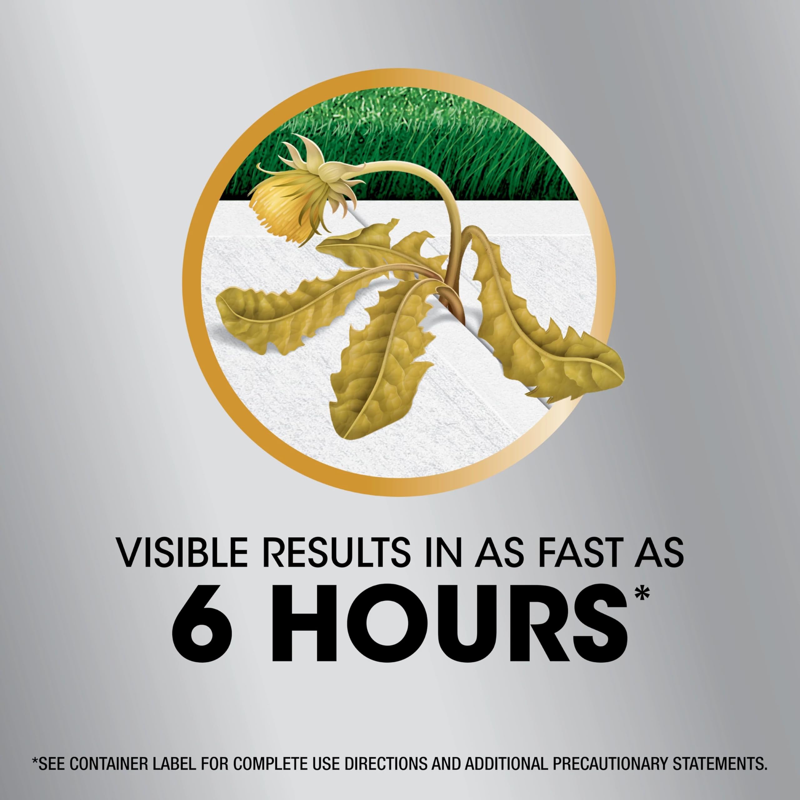 Roundup Dual Action 365 visible results hours after application.