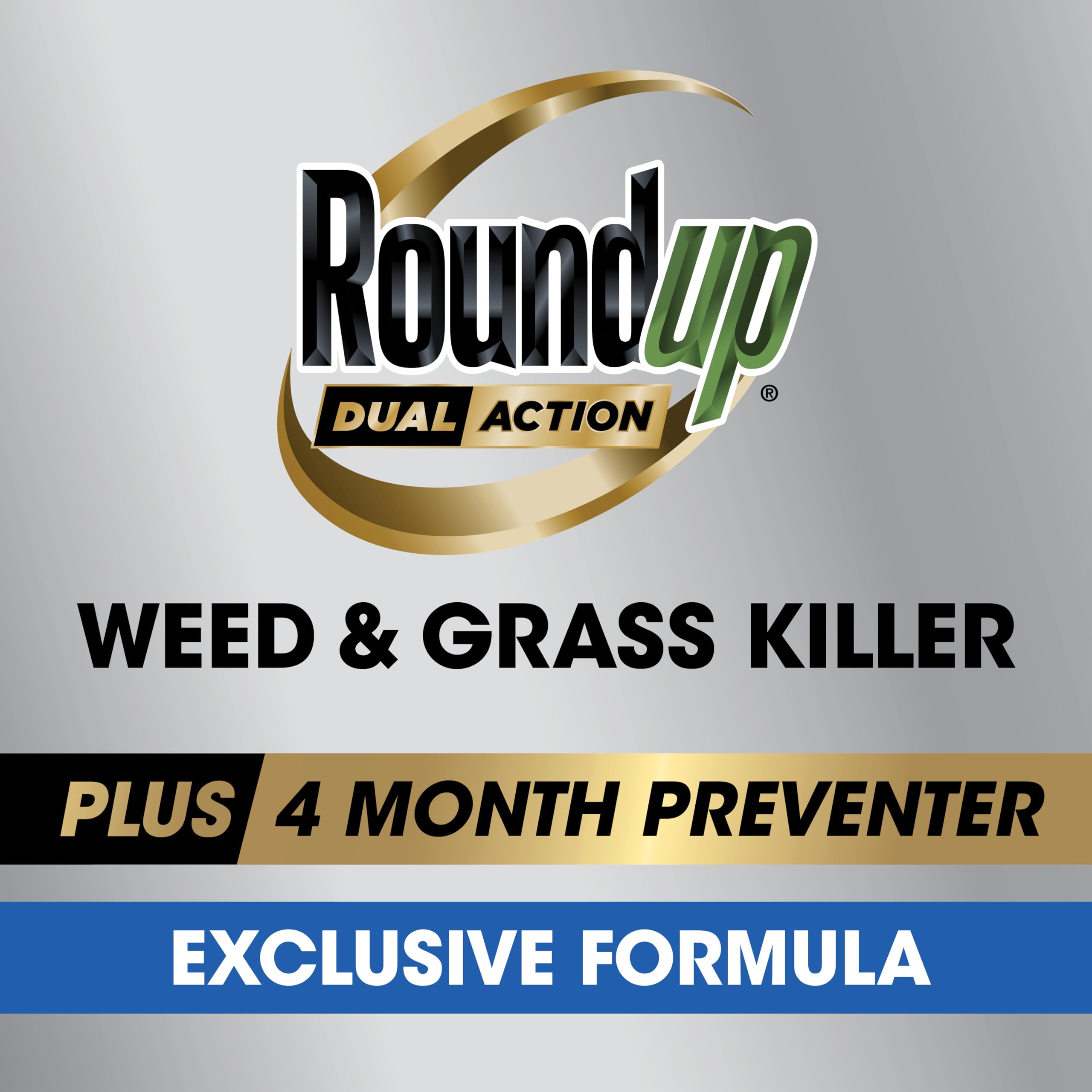 Applying Roundup Dual Action along a driveway edge for hardscape control