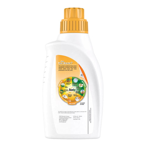 Roundup application sprayer demonstrates easy coverage across yards