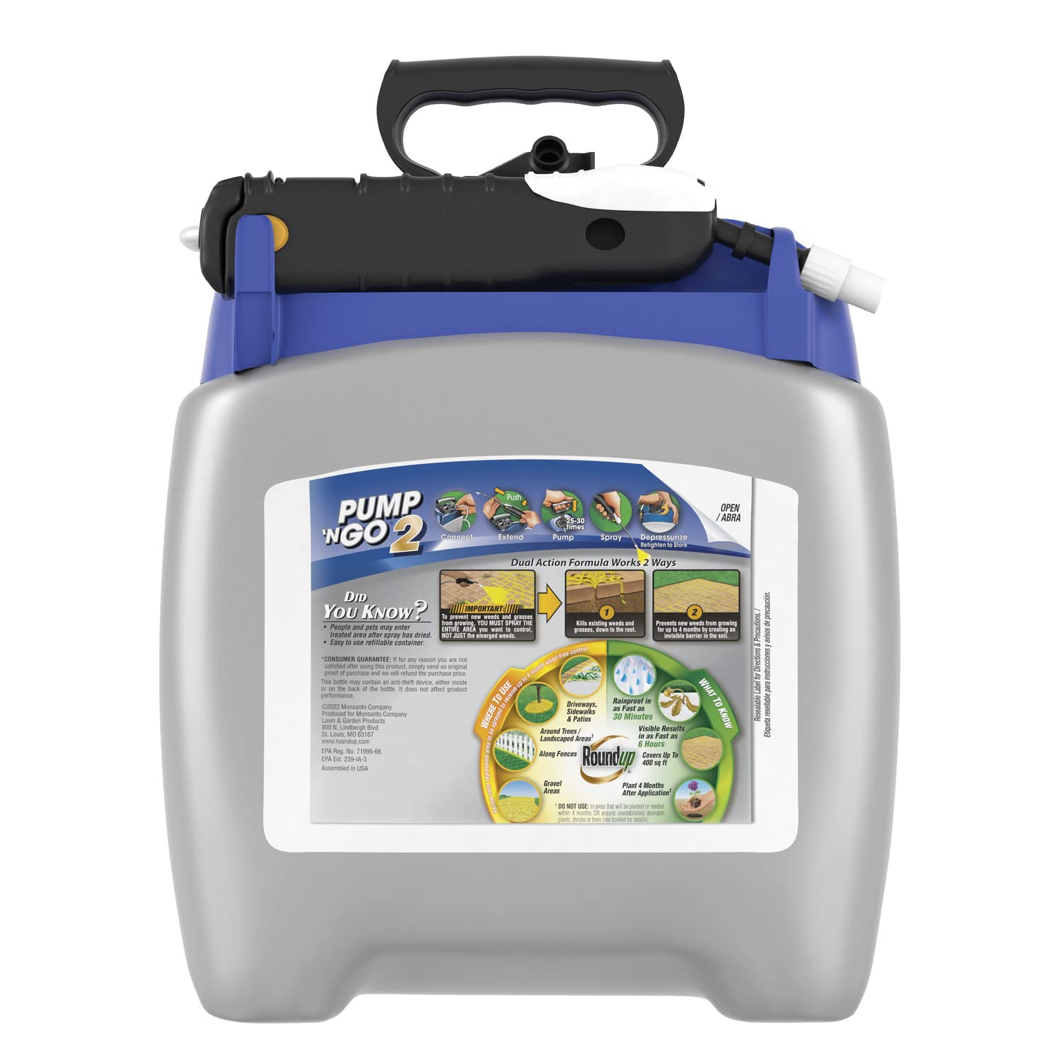 Pump N Go 2 Sprayer with extendable wand for precise application.