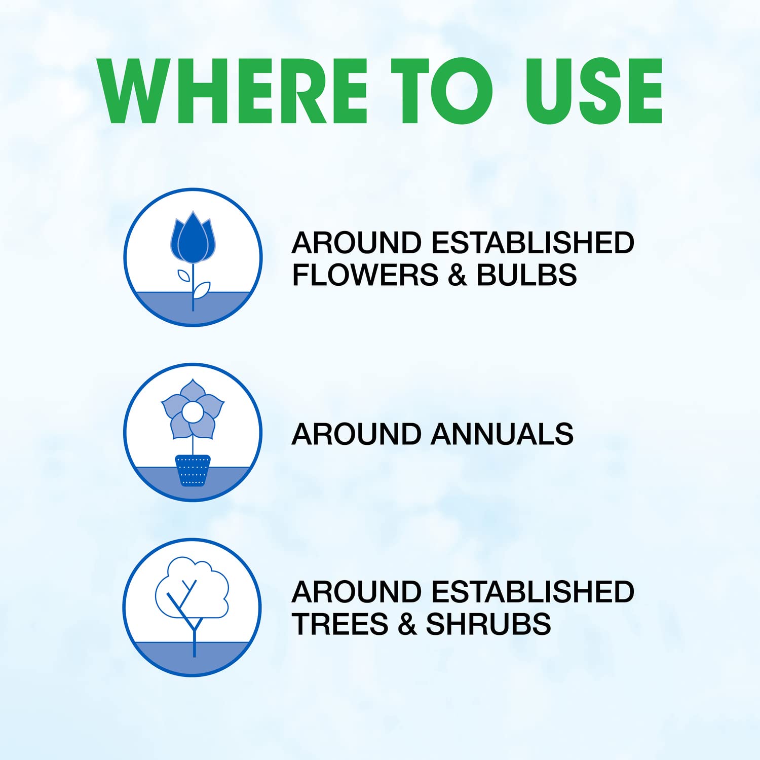 Roundup Weed Barrier Granules covering ground extends maintenance intervals.