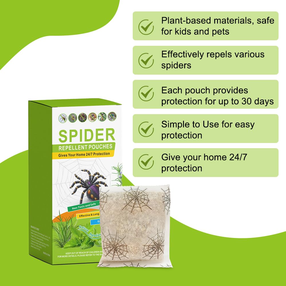ROUTADE indoor-safe spider repellent in a fabric sachet for easy placement.