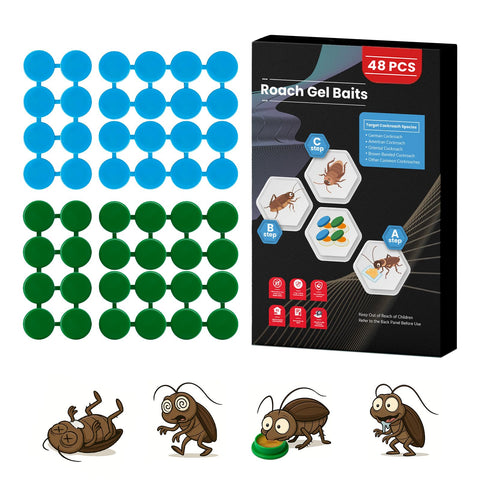 Routeade roach gel bait station pack for long-lasting indoor control.