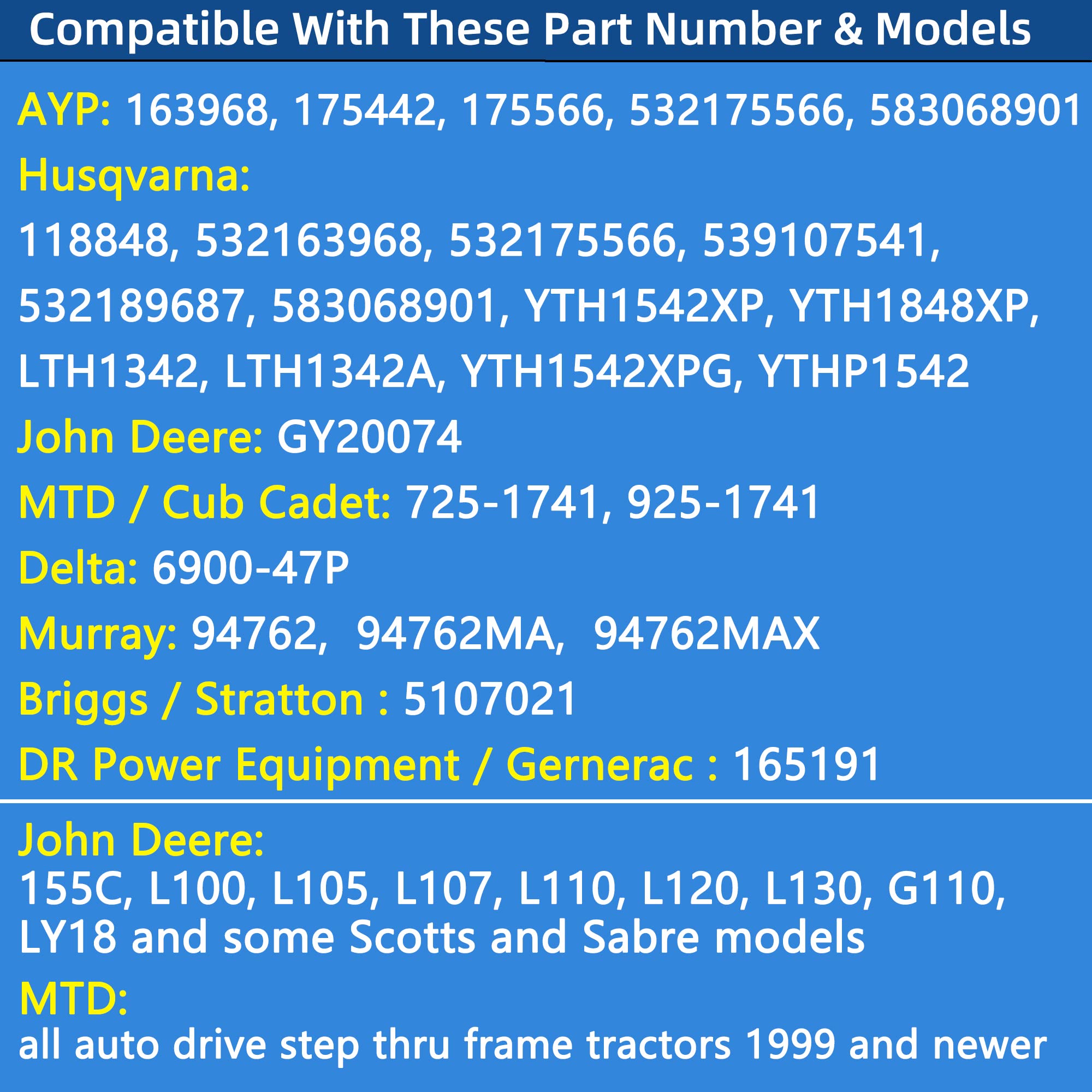 ROVIKE 7-terminal-ignition-switch suitable for multiple mower models.