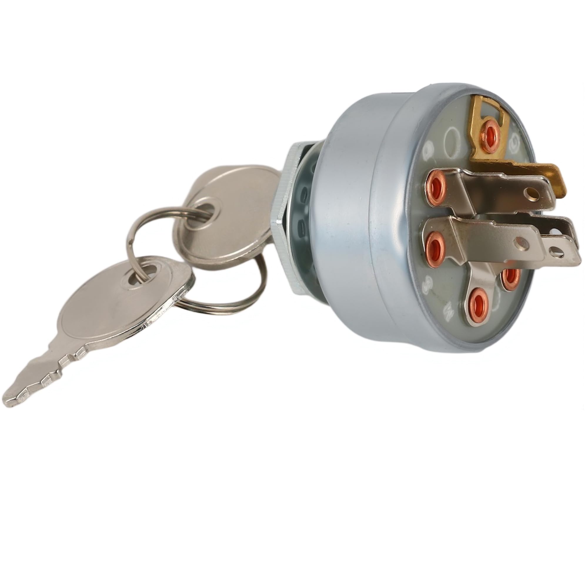 ROVIKE ignition switch for Troy-Bilt 1754250, close-up on terminals for ignition repairs