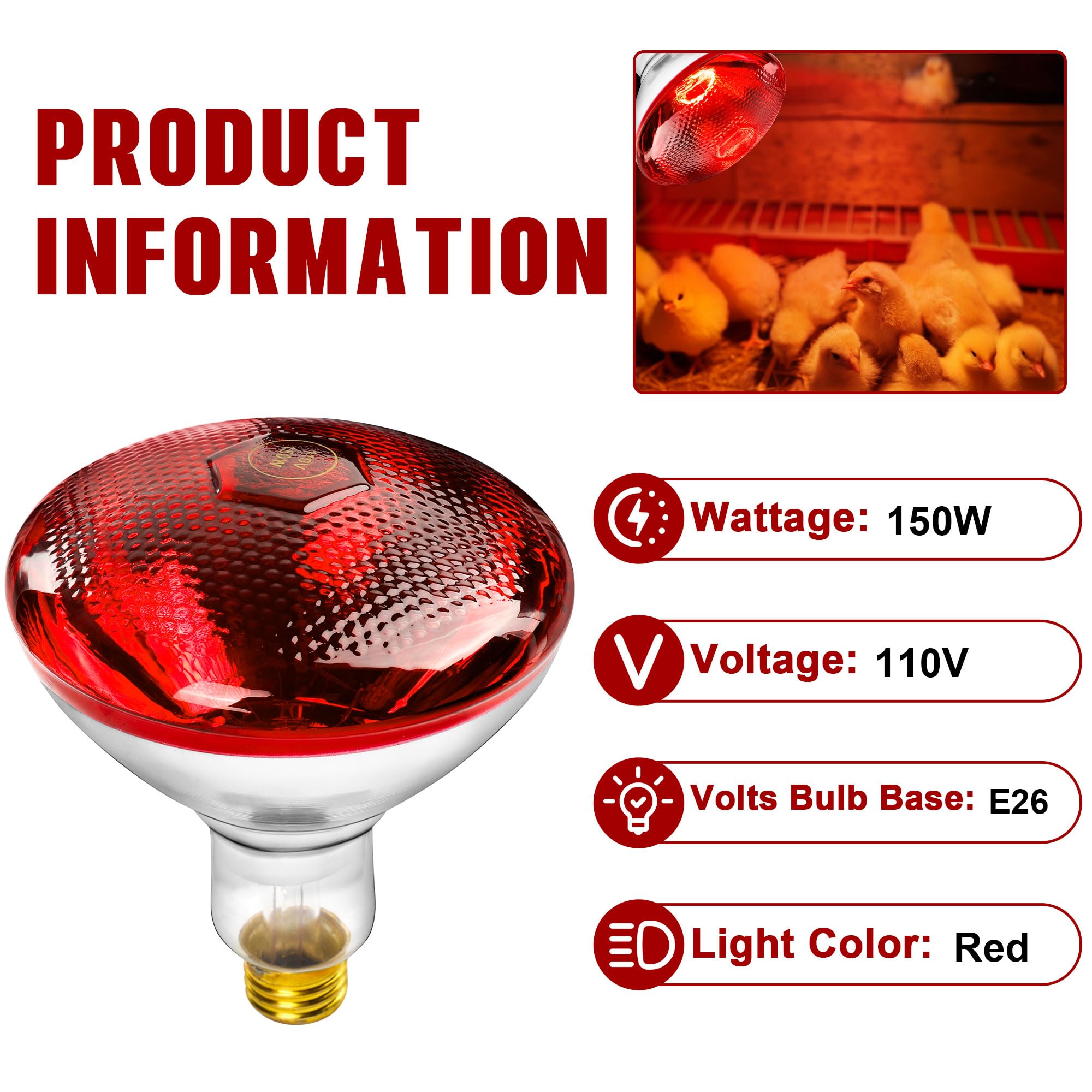ROVOCLO Heat Lamp setup in a coop using the E26 base