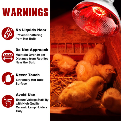 ROVOCLO Heat Lamp includes overheating guard for reliable operation