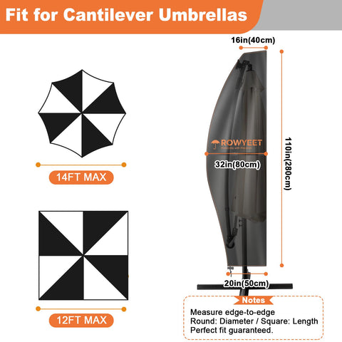 rowyeet 420d oxford fabric umbrella cover shields rain and wind