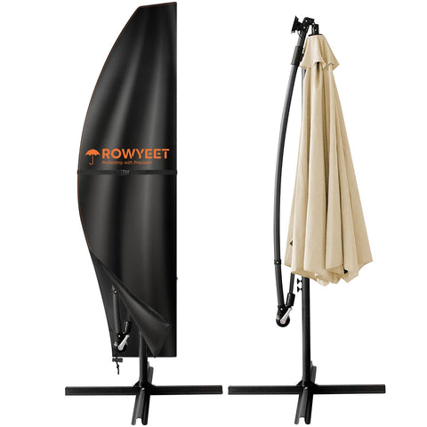 Rowyeet umbrella cover waterproof protects 9-12 ft cantilever umbrellas from rain and sun