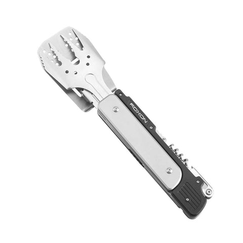 Roxon S601 folding grill utensils set assembled for easy backyard setup.