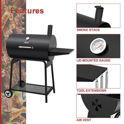 Royal Gourmet CC1830 adjustable fire pan for flexible cooking levels