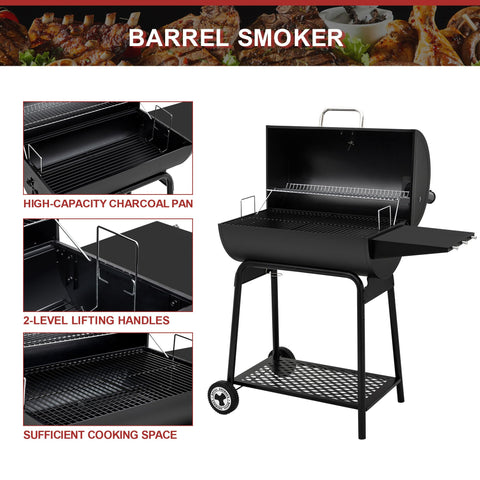 Royal Gourmet CC1830 removable charcoal pan for easy cleanup