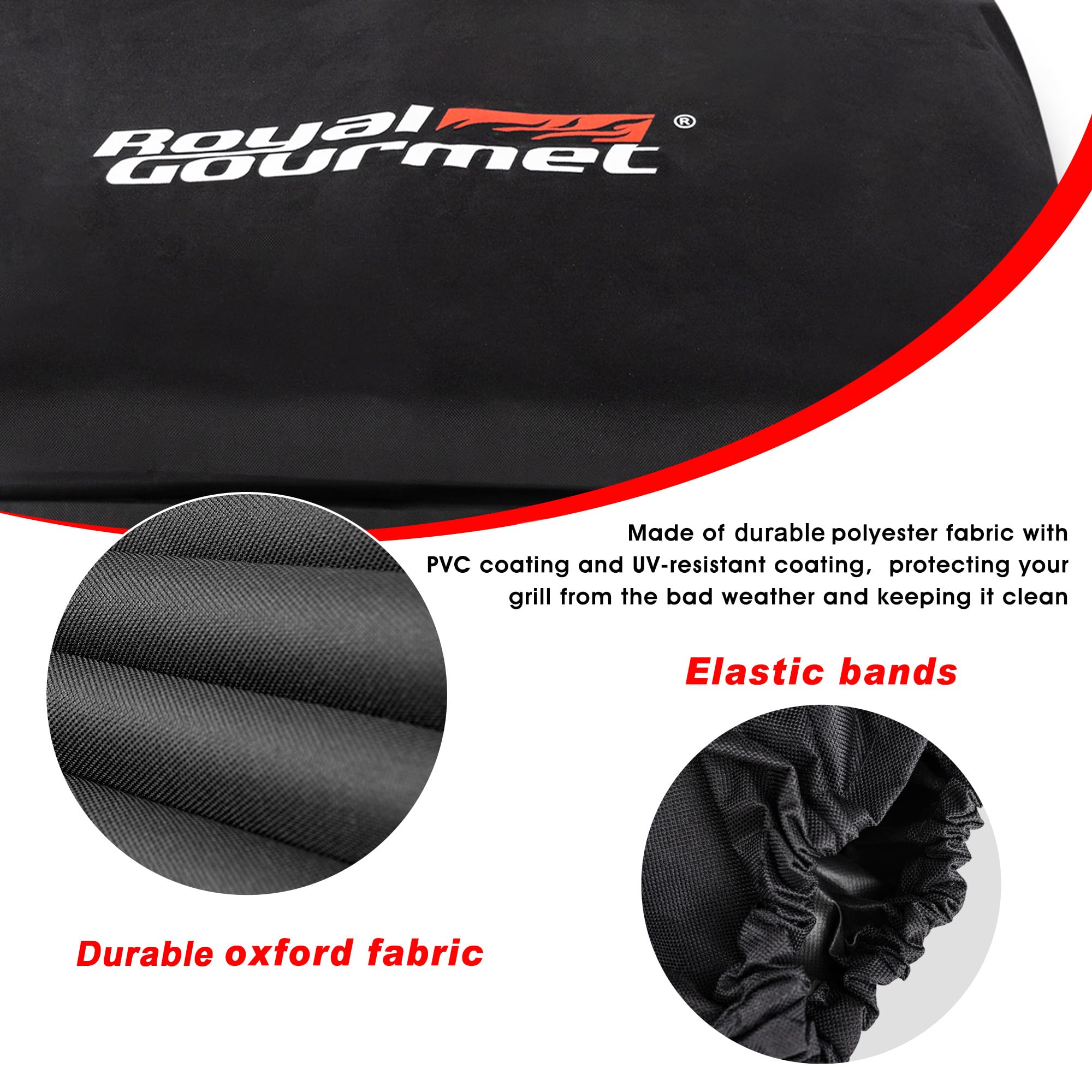Royal Gourmet CR4002T bottom elastic band detail keeps the cover in place.