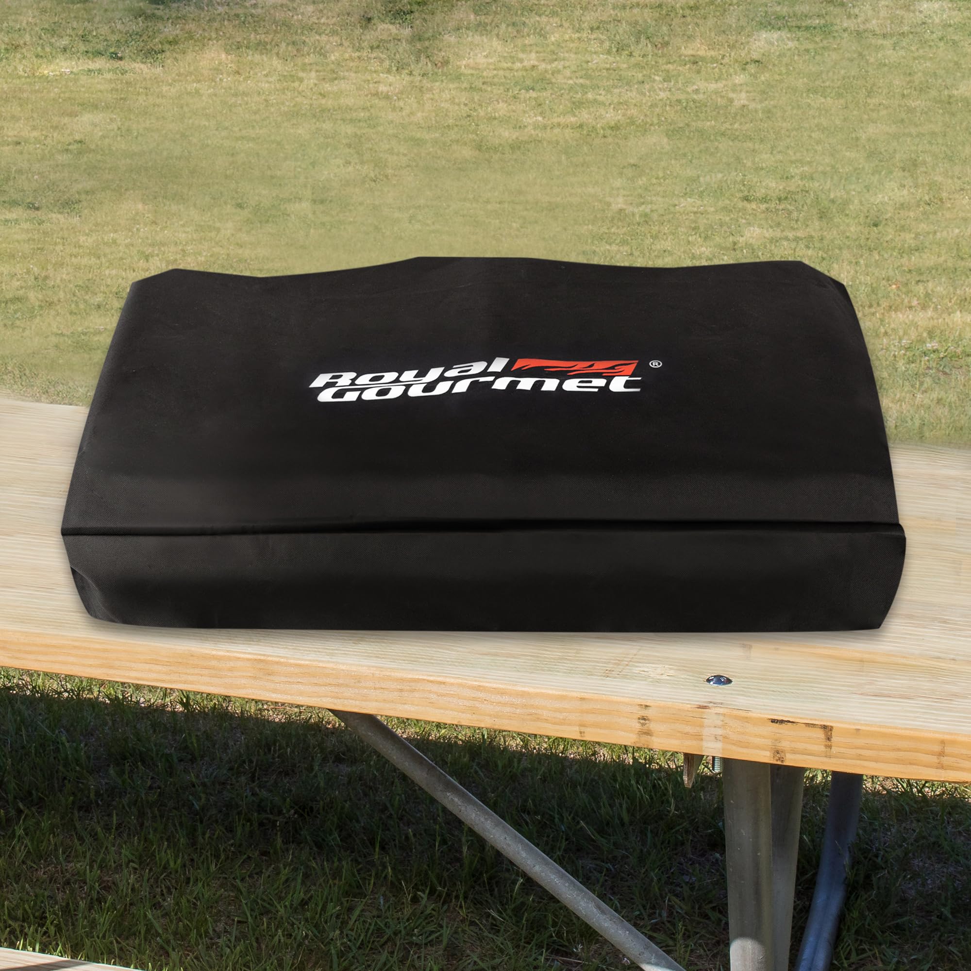 Royal Gourmet CR4002T cover side view provides secure, wind-resistant fit for outdoor grills.