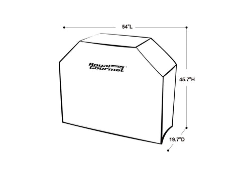 Royal Gourmet CR5402 cover side Velcro straps prevent wind displacement