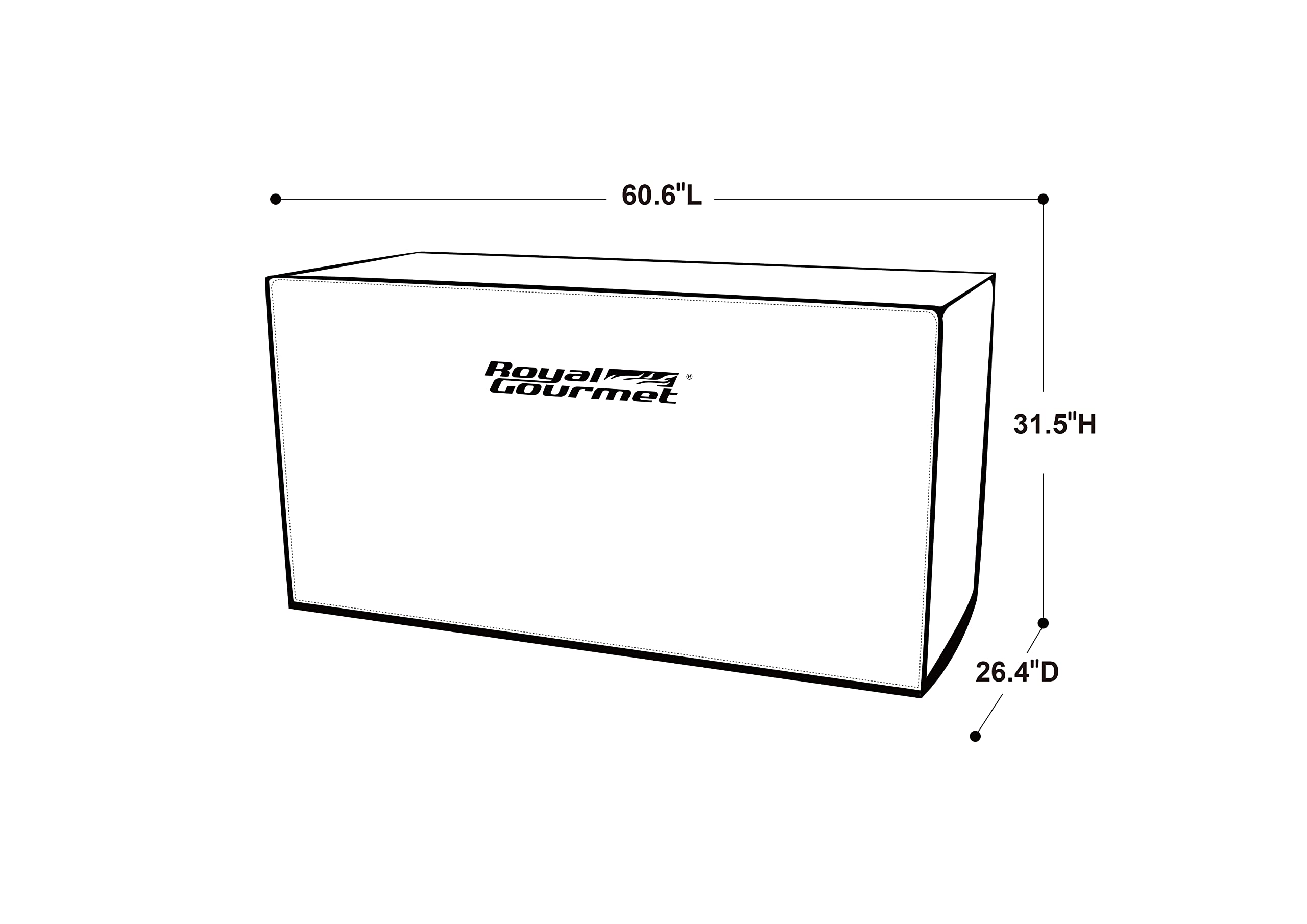 Royal Gourmet CR6008 cover-side-straps keep the grill secure in windy conditions.
