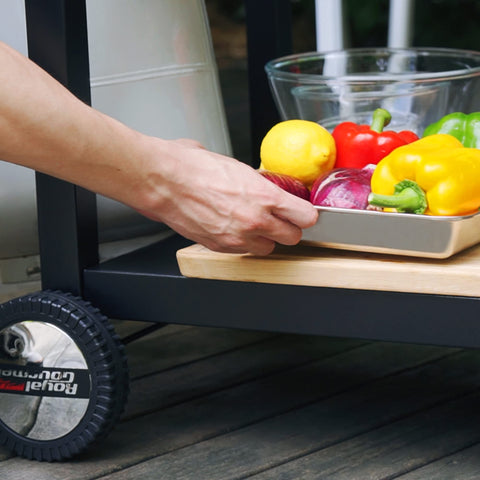Royal Gourmet dining cart indoors or outdoors supports various setups.