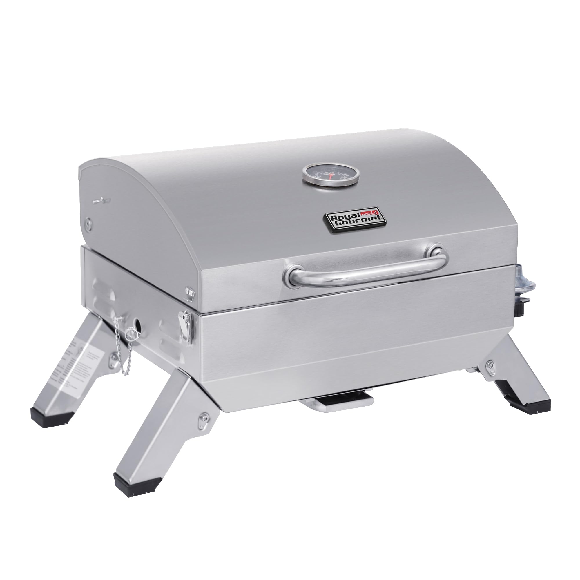 Royal Gourmet GT1001 portable grill with folding legs for easy transport.