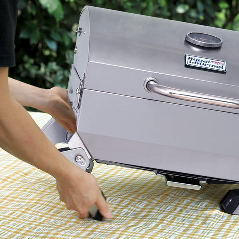 Royal Gourmet GT1001 warming rack keeps sides warm while grilling.