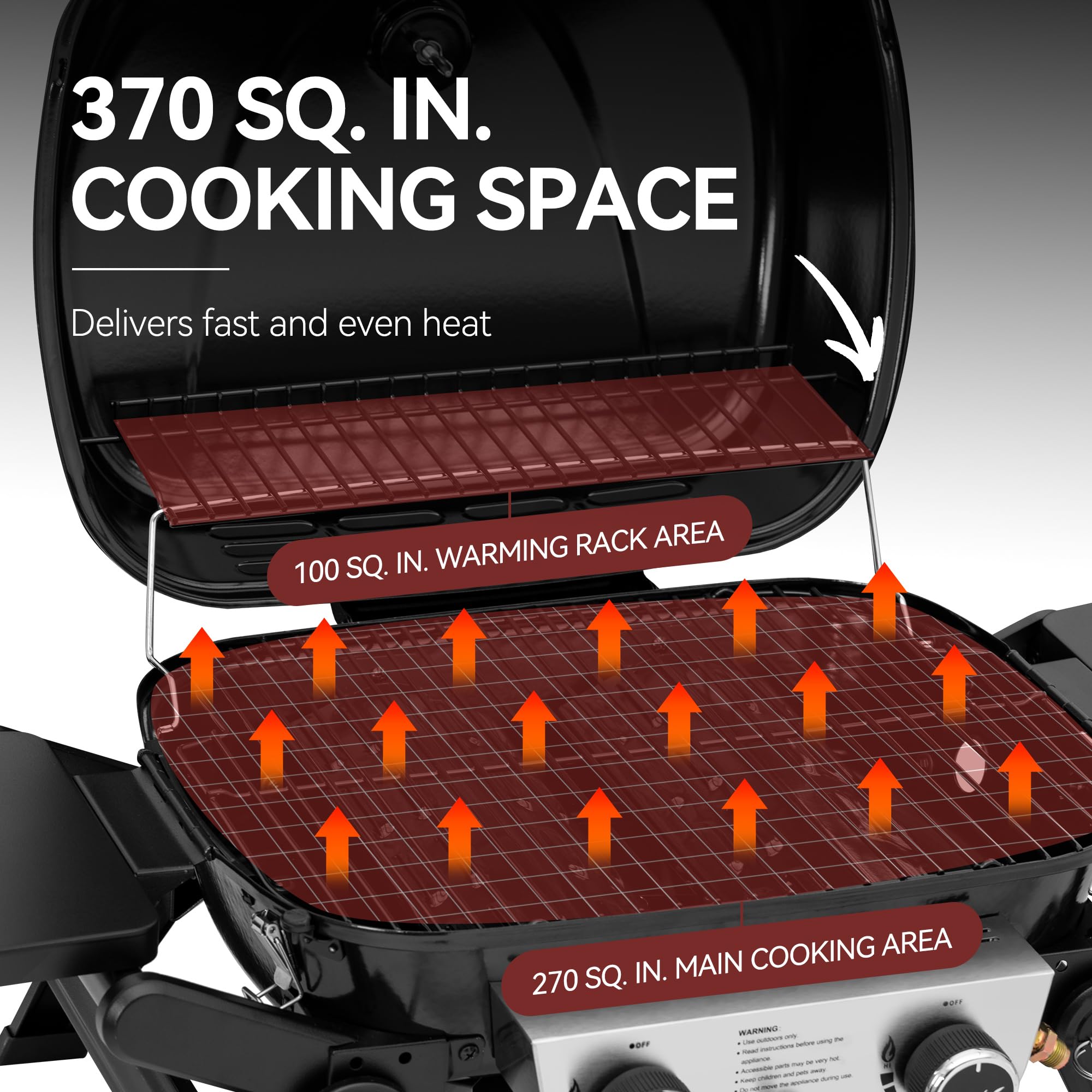 Royal Gourmet GT2005 warming rack keeps grilled foods warm until serving