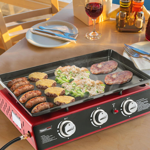 PD1301R porcelain enamel griddle top with a 316 sq in cooking surface.