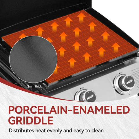 Royal Gourmet PD1305H removable grease cups simplify cleanup