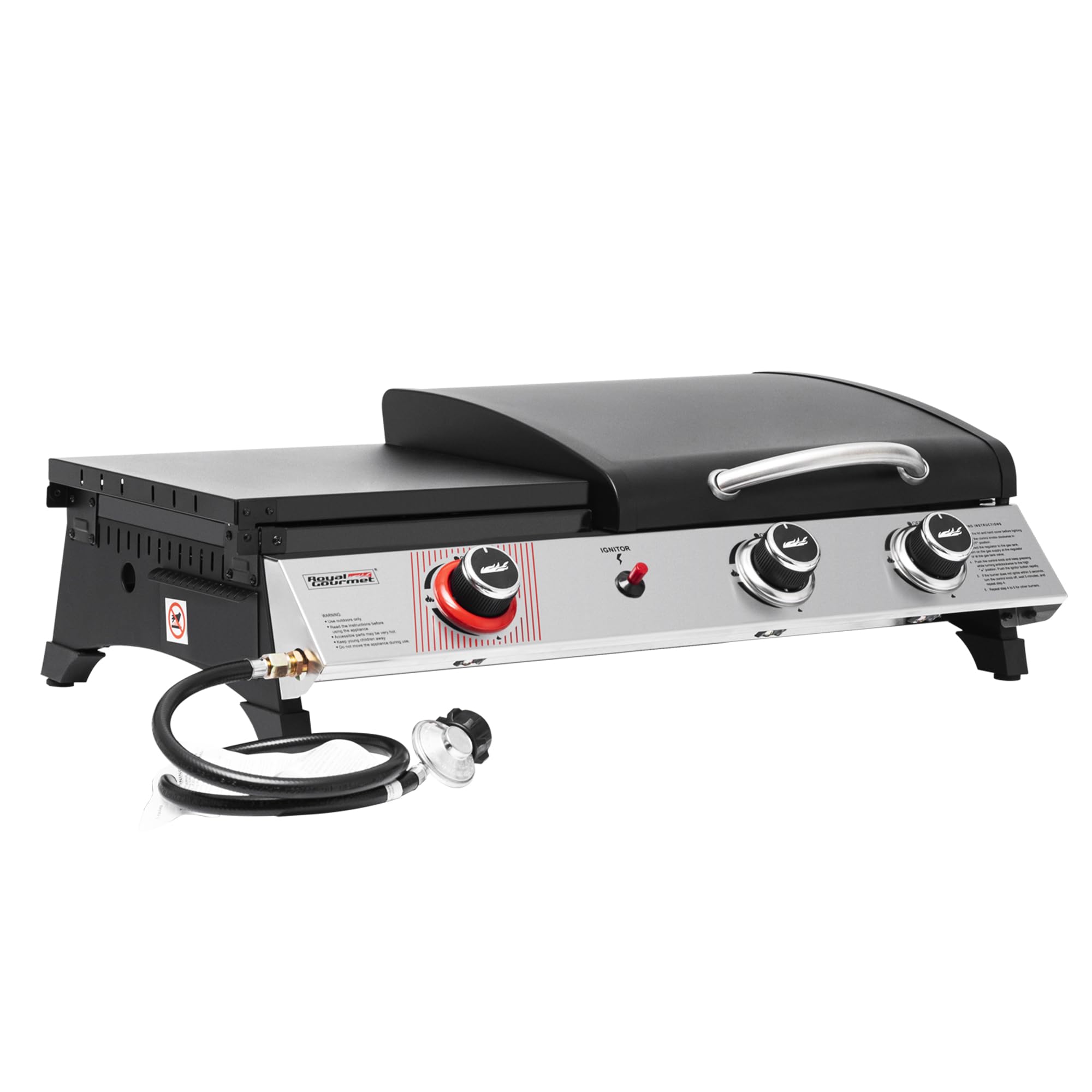 Royal Gourmet PD1305H lid-open grill top for easy outdoor searing