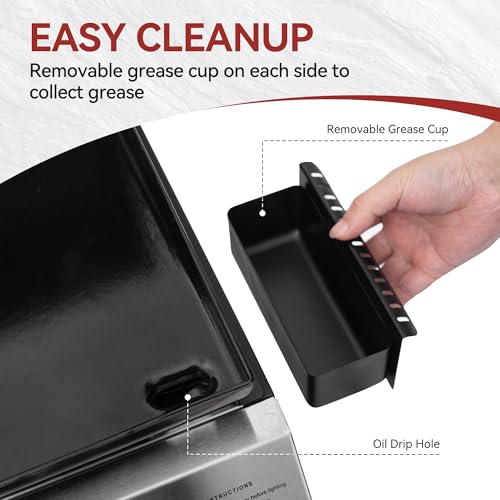 Royal Gourmet PD1305H portable tabletop design fits outdoor gatherings
