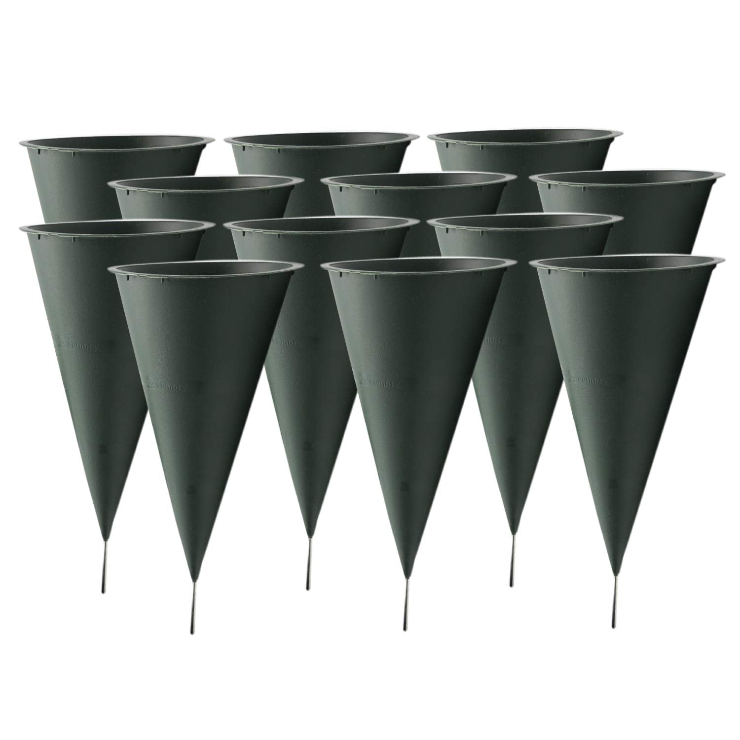 Royal Imports cemetery cone vase with base stake for secure placement