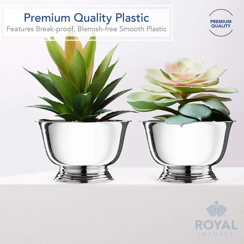 Royal Imports decorative plastic planter pedestal, versatile for succulents and centerpieces.
