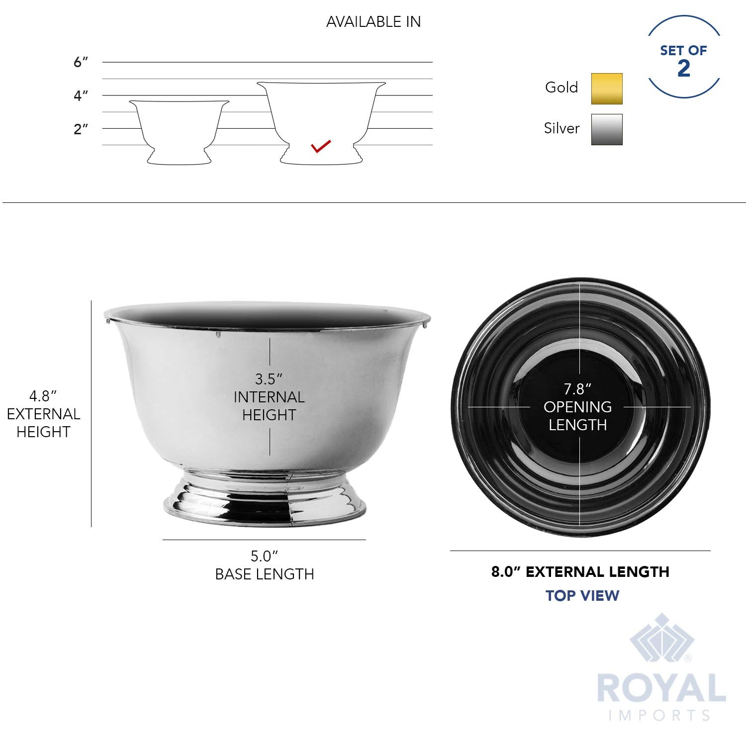 Royal Imports floral base dish in silver, suitable for arrangements and terrariums.