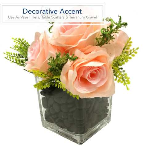 Royal Imports River Rocks black aquarium gravel creates calm underwater scenes after rinsing