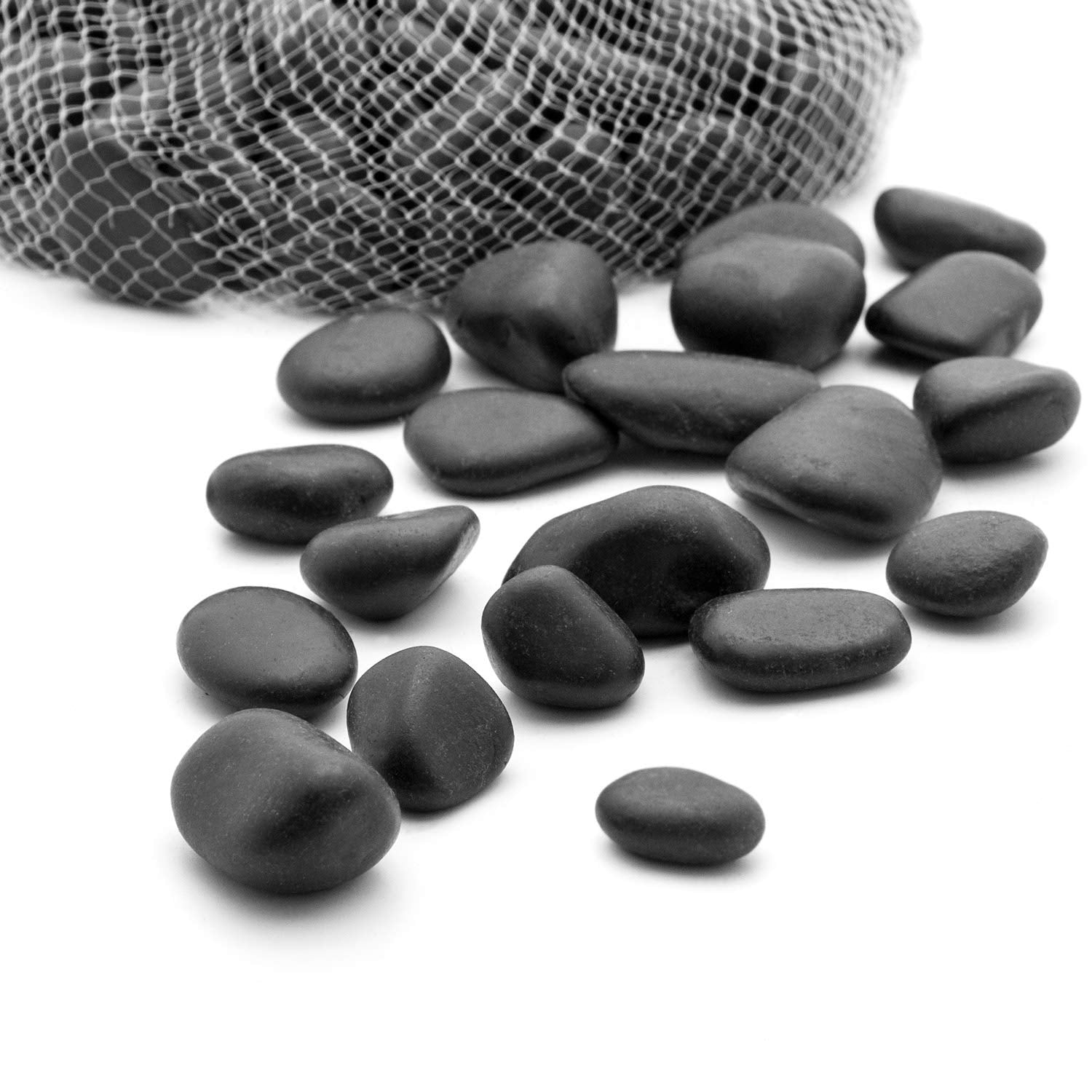 Royal Imports River Rocks black vase filler adds dramatic contrast to centerpieces