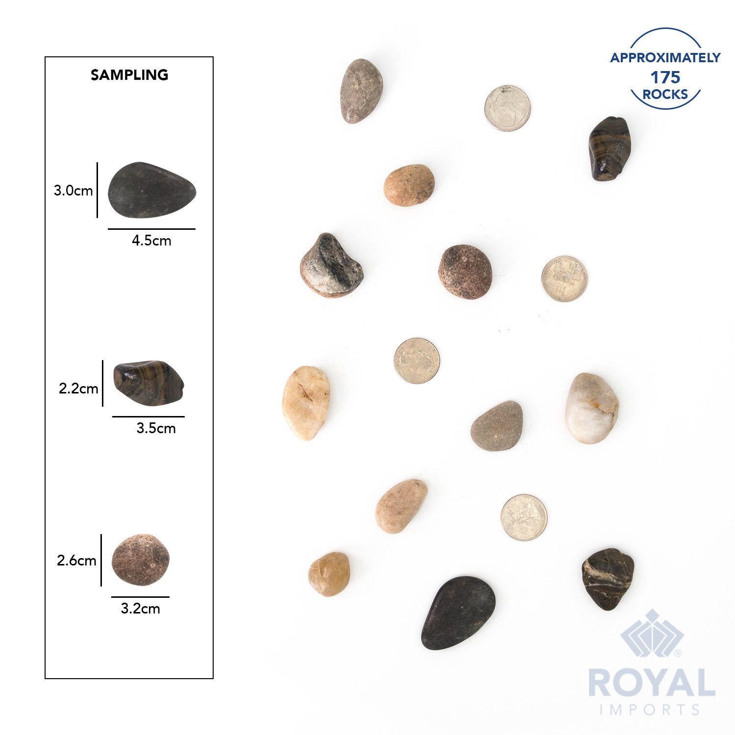 Royal Imports River Rocks for home decor brighten spaces with earthy tones.