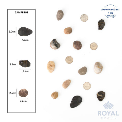 Royal Imports River Rocks for home decor brighten spaces with earthy tones.