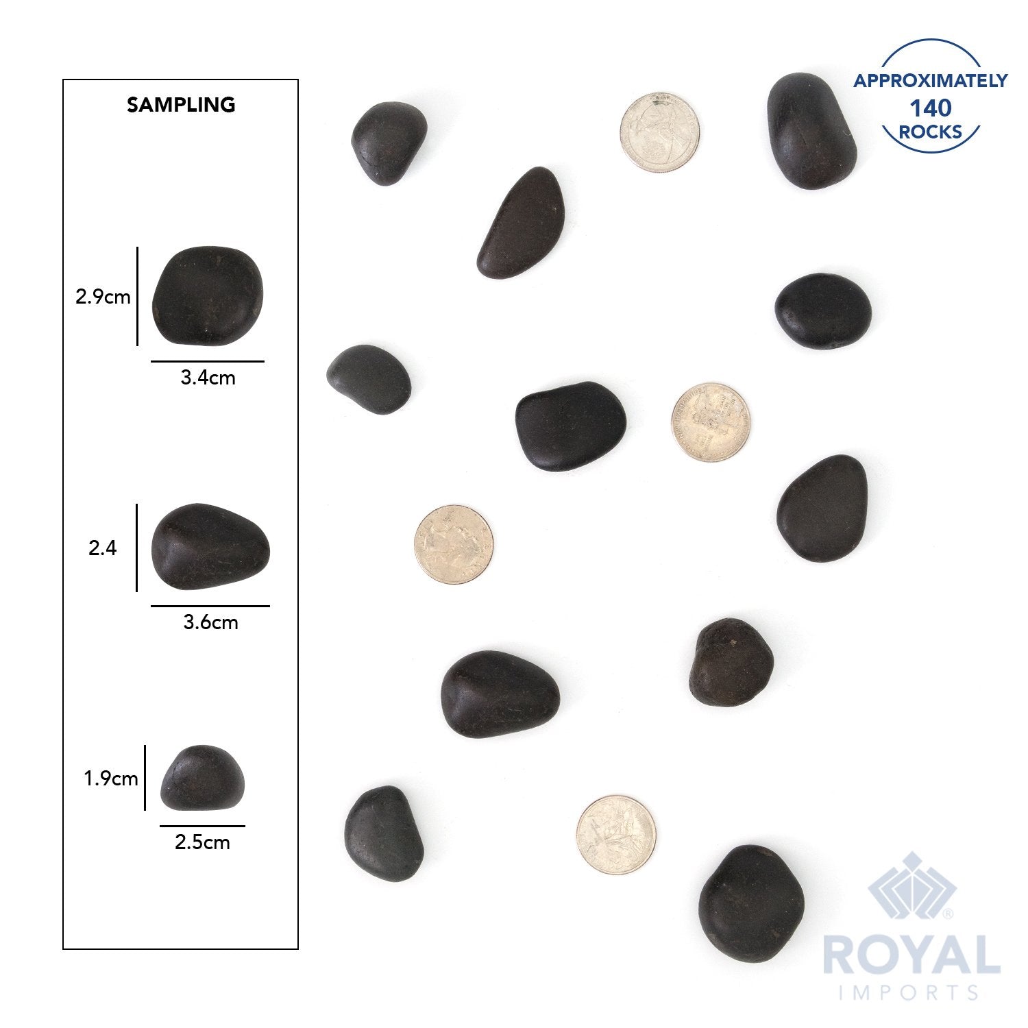 Royal Imports River Rocks anchor arrangements for events and home decor
