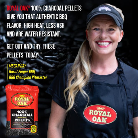 Royal Oak pellets burn hot to achieve a perfect sear