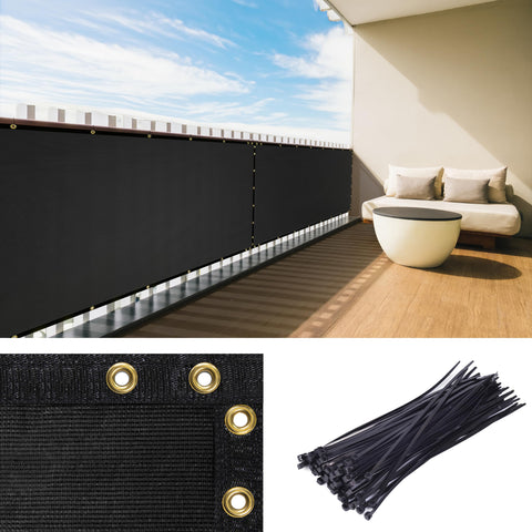 Royal Shade balcony privacy screen with grommets for quick, secure installation.