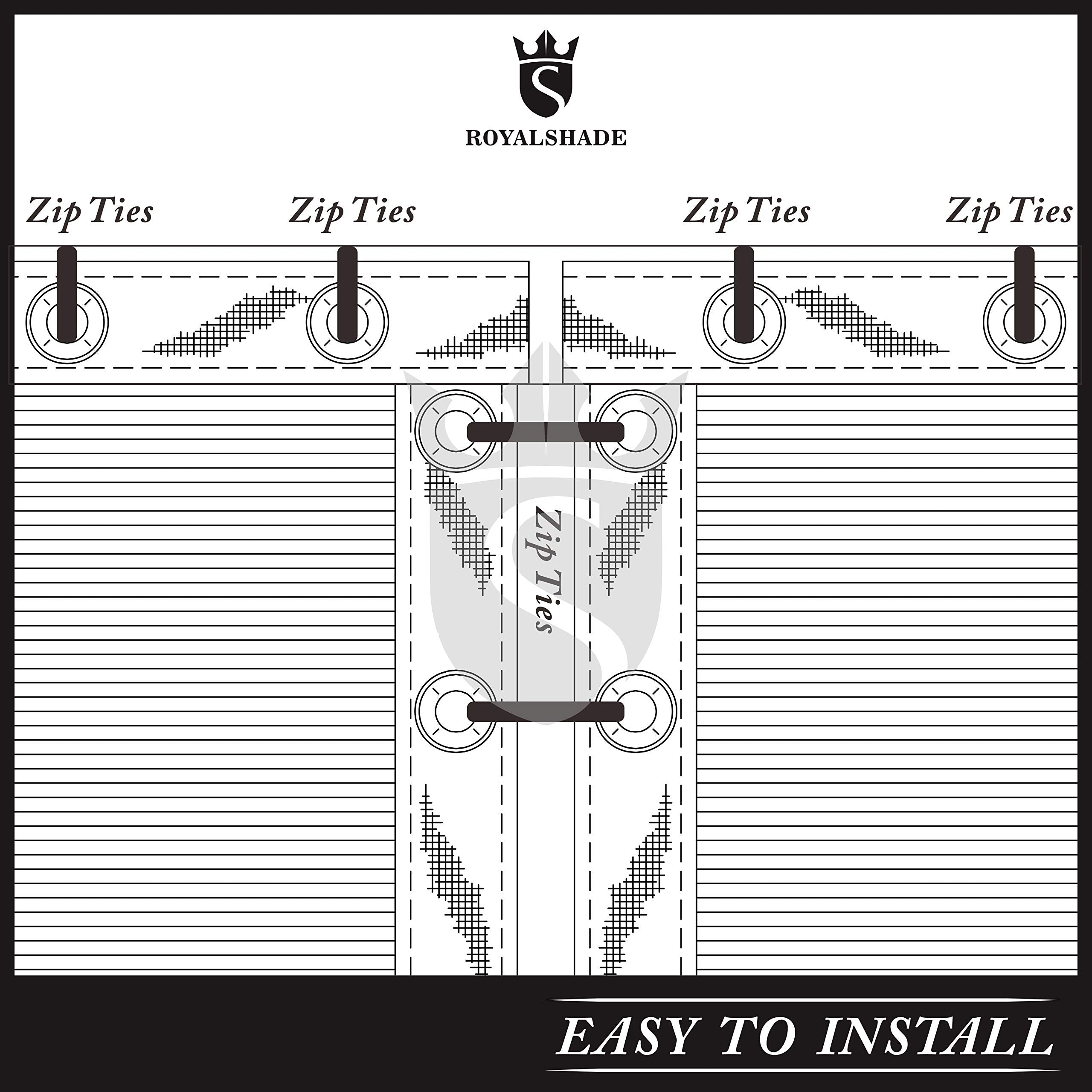 Royal Shade durable mesh requires little maintenance in outdoor settings.