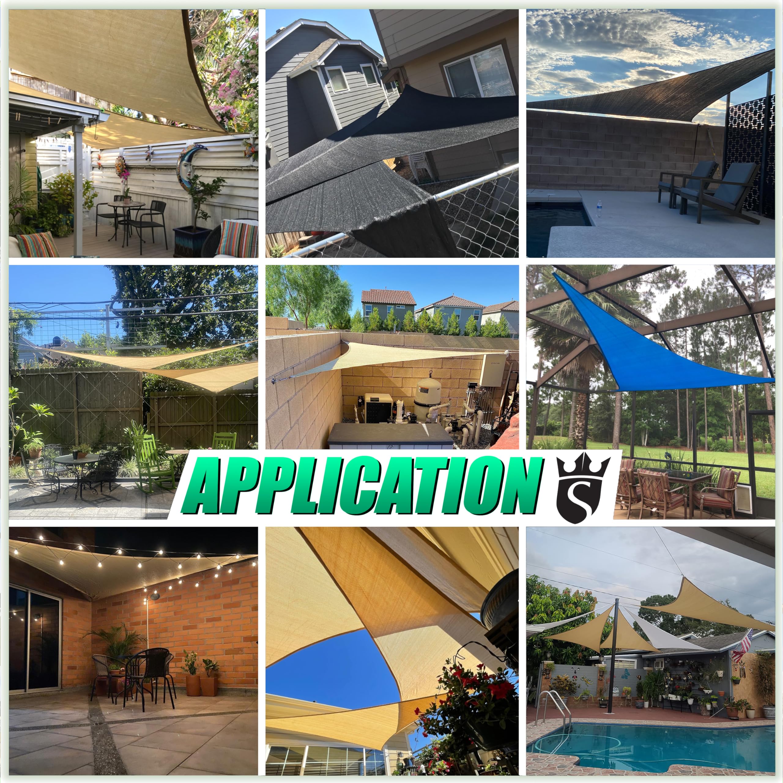 Royal Shade breathable weave allows breeze and rain to pass through.