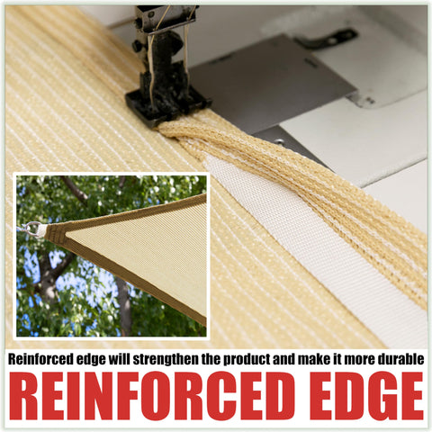 Curved-edge design on Royal Shade maintains tight tension reliably