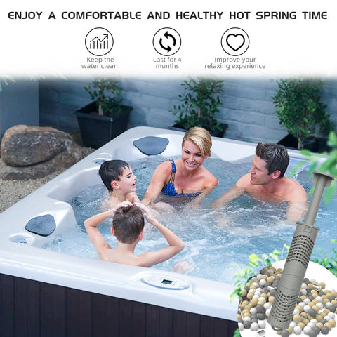 ROYOR spa filtration improves water feel for a comfortable soak.