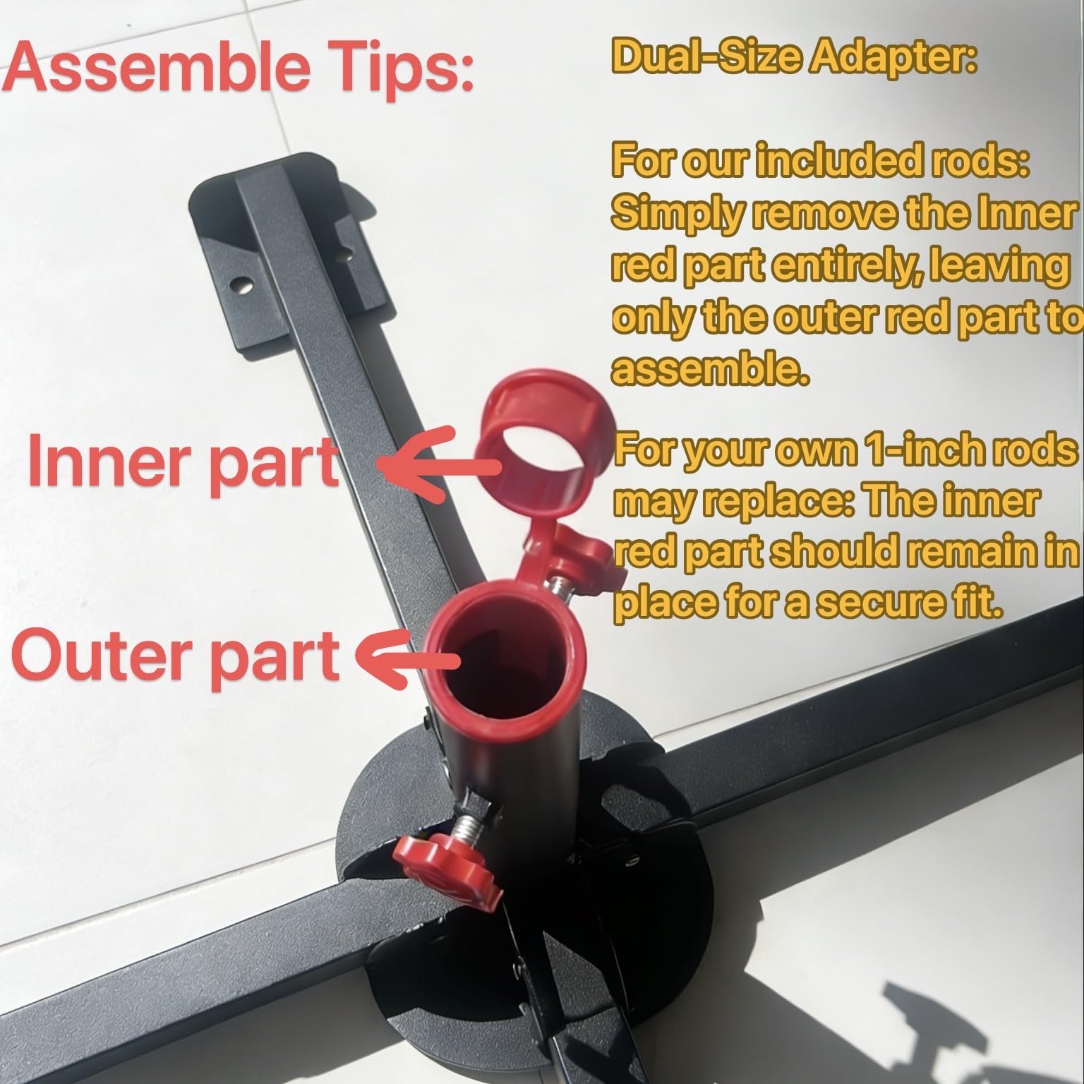 ROYOR stand base closeup showcases the heavy-duty base for steady operation.