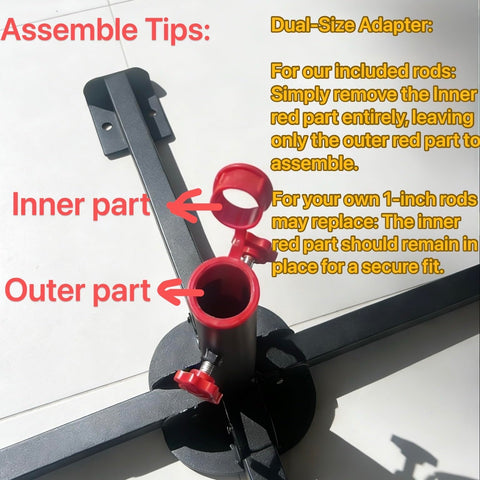 ROYOR stand base closeup showcases the heavy-duty base for steady operation.