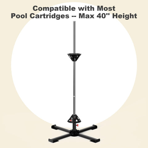 ROYOR stand top view demonstrates compact footprint for easy corner storage.