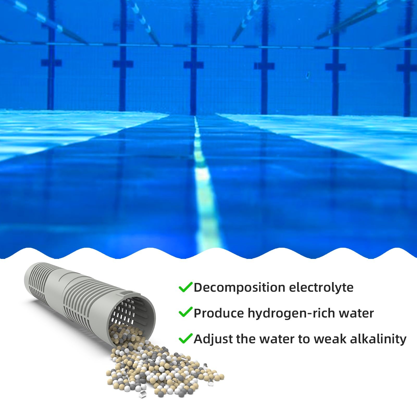 ROYOR premium materials mineral cartridge offers durable filtration for hot tubs.