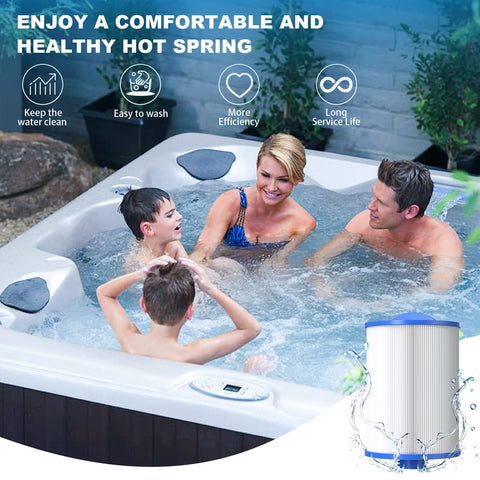 ROYOR PWW50 spa filter dimensions 8¼ by 6 inches for precise fit.