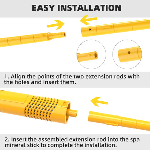 ROYOR mineral stick filtration close-up highlighting filtration action.